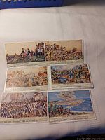 All six Liebig battle cards laid out