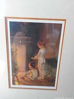 Framed print showing full artwork within mat
