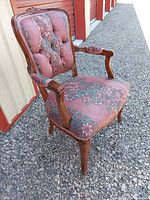 Full view of armchair angled left side