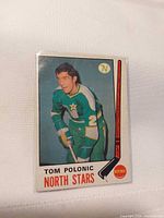 Front of Tom Polonic North Stars card in sleeve