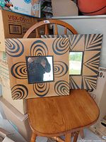 Both square mirrors front view on chair