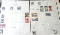 Left and right album pages showing all mounted stamps