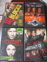 Group shot of four DVD cases