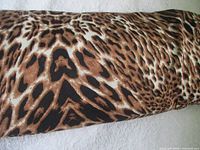 Close view of animal print pattern and fabric texture