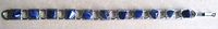 Full view of entire bracelet laid flat showing all links and clasp