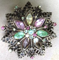 Front view showing full design and stone colours