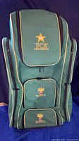 Front view of green PCB cricket bag