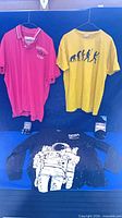 Overall lot view: polo, t-shirts, socks