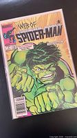 Front view of bagged comic showing cover art and issue details
