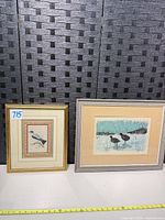 Both framed artworks side by side showing relative sizes and frames