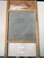 Front view showing galvanized scrubbing surface and Two in One No.25 branding