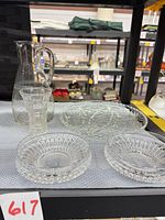 Group shot: pitcher, vase, platter, two bowls