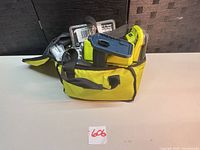 Tool bag with batteries and accessories