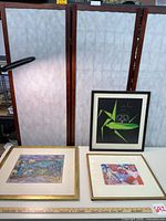 All three framed prints displayed together for scale and comparison