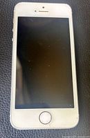 Front view of iPhone powered off showing screen and home button