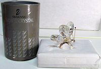 Figurine beside original Swarovski Silver Crystal box