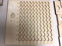 Large square $1 counting board with 100 cut-outs