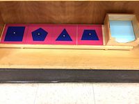 Four insets—square, pentagon, triangle, unidentified—and storage box