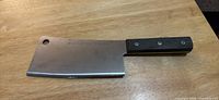 Full view of Wüsthof cleaver on tabletop