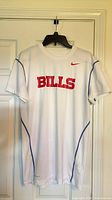 Front view showing BILLS wordmark, swoosh and piping