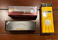 Front view of all three sealed 3-ball sleeves