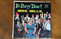Front jacket of It’s Party Time! Mrs. Mills LP