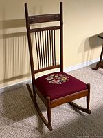 Front angled view of rocking chair showing full form