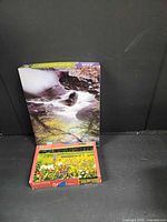 Front view of both boxed puzzles showing artwork and branding