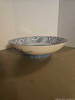 Side view showing bowl profile and pedestal