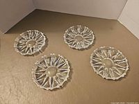 All four crystal coasters displayed top view