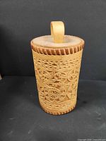Full view of canister with lid on