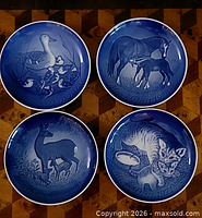 All four Bing & Grøndahl plates front view
