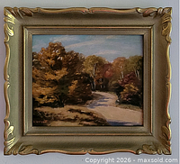 Framed Horace Vick oil painting full view