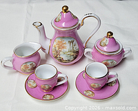 Full tea service set displayed