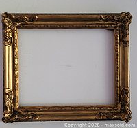 Front view of giltwood frame showing full design