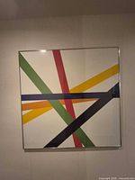Straight-on view of artwork showing full composition and frame