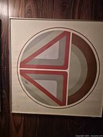 Front view of framed Greg Copeland abstract geometric print