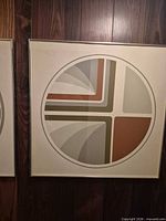 Full view of framed geometric print
