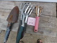 Group of tools angled together to display handles and heads