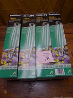 Four sealed Philips Agrolite XT 1000W grow light boxes standing upright