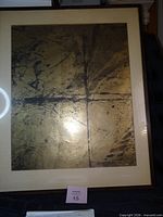 Full view of framed print showing artwork, mat and frame
