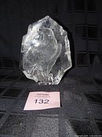 Front view of entire crystal eagle sculpture