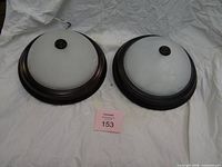 Pair of ceiling lights, top view