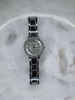 Front view of Milano wristwatch on marble background