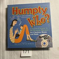 Front cover of book showing title, author, CD, lot tag