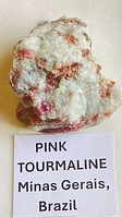 Overall view showing pink tourmaline areas and reference label