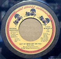 A-side label showing catalogue number 92 81787-A and song information