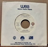 Front view showing record in WEA sleeve, A-side label visible