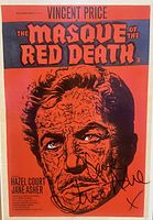 Front of postcard showing film poster art, signature visible