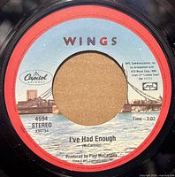 A-side label showing song title, catalog number 4594, custom Capitol skyline design